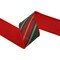 LaRibbons 4" - 2 1/2" Wired Dupioni Ribbon | Red/Dark Green Plaid Bias Cut Double-Fused Red Backing | 5 Yard Roll